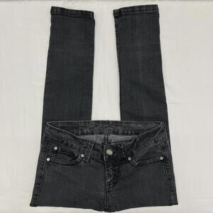 Y2K Bongo Grunge Emo washed black low rise skinny jeans Sz XS/3